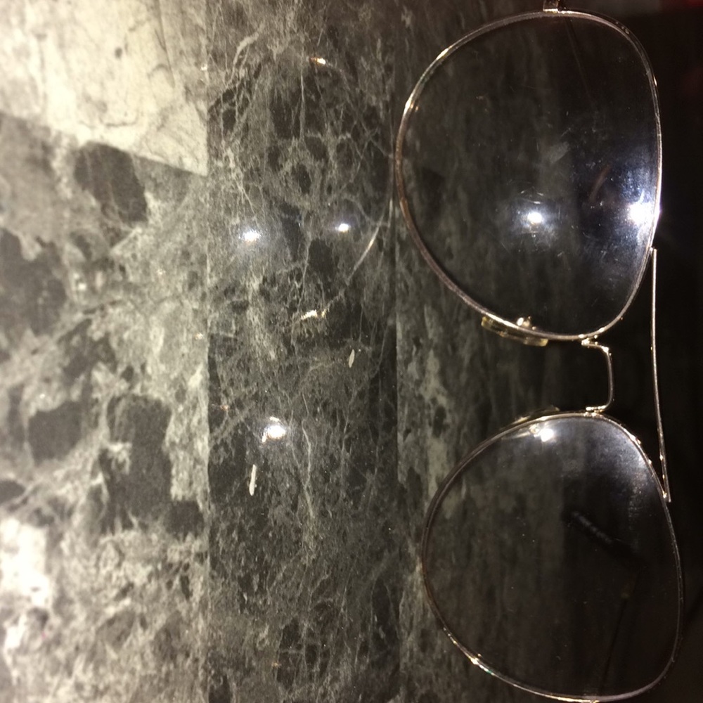 Gold rim glasses